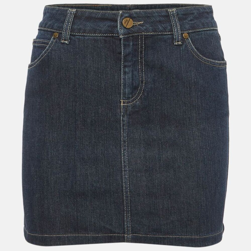 Gucci Blue Denim Mini Skirt S